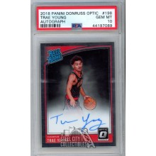 Trae Young 2018-19 Panini Optic Autograph Rookie Card #198 PSA 10 Gem Mint