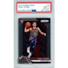 Trae Young 2018-19 Panini Prizm Autograph Rookie Card #78 PSA 9 PSA/DNA 9