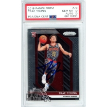 Trae Young 2018-19 Panini Prizm Autograph Rookie Card #78 PSA 10 PSA/DNA 10
