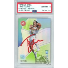 Trae Young 2018-19 Panini Status Autograph Rookie Card #142 PSA/DNA 10 (Red)
