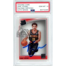 Trae  Young 2018-19 Panini Clearly Donruss Autograph Rookie Card #8 PSA/DNA 10