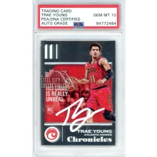 Trae Young 2018-19 Panini Chronicles Autograph RC Card #532 PSA/DNA 10 (White)