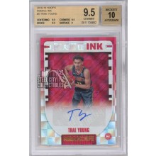 Trae Young 2018-19 Panini Hoops Rookie Ink Autograph Card #RI-TY BGS 9.5 Gem Mt