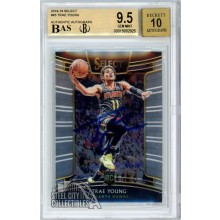 Trae Young 2018-19 Panini Select Autograph Rookie Card #45 BGS 9.5 BAS 10