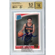 Trae Young 2018-19 Panini Donruss Autograph Rookie Card #198 BGS 9.5 BAS 10