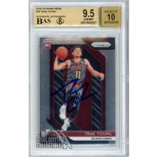 Trae Young 2018-19 Panini Prizm Autograph Rookie Card #78 BGS 9.5 BAS 10
