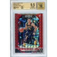 Trae Young 2018-19 Panini Mosaic Red Autograph Rookie Card #93 BGS 9.5 BAS 10