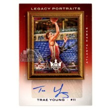 Trae Young 2020-21 Panini Court Kings Portraits Autograph Card #LP-TRY 17/25