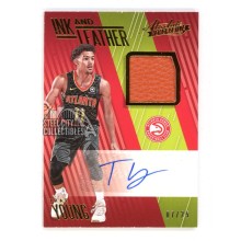 Trae Young 2018-19 Panini Absolute Autograph Relic Rookie Card #IL-TYG 07/25