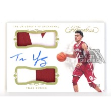Trae Young 2019 Panini Flawless Collegiate Autograph Patch Card #49 02/10