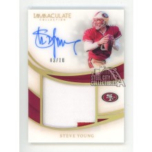Steve Young 2019 Panini Immaculate Autograph Patch Card #PPA-SYO 03/10