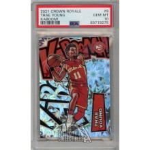 Trae Young 2021-22 Panini Crown Royale Kaboom Card #9 PSA 10 Gem Mint