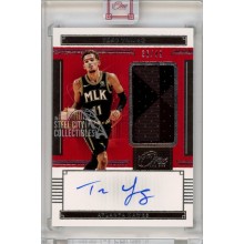 Trae Young 2020-21 Panini One and One Autograph Jersey Card #JA-TRY 36/49