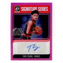 Trae Young 2018-19 Panini Donruss Optic Pink Autograph Card #SG-TYG 20/25