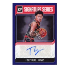 Trae Young 2018-19 Panini Optic Purple Signature Autograph Rookie Card #SG-TYG