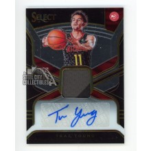 Trae Young 2018-19 Panini Select Autograph Rookie Jersey Card #RJA-TYG 122/199