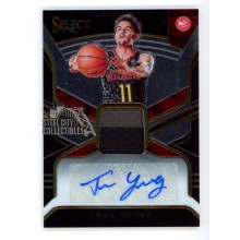 Trae Young 2018-19 Panini Select Autograph Rookie Jersey Card #RJA-TYG 028/199