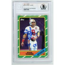 Steve Young 1986 Topps Football HOF Autograph Auto #374 - BAS