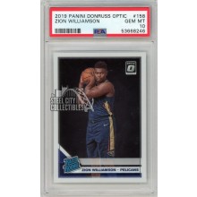 Zion Williamson 2019-20 Panini Donruss Optic Rookie Card #158 PSA 10